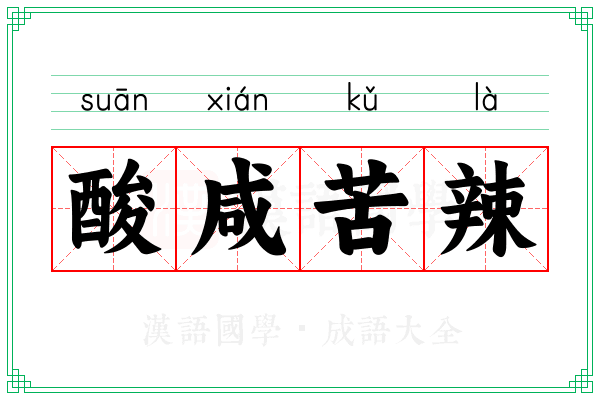 酸咸苦辣 酸咸苦辣