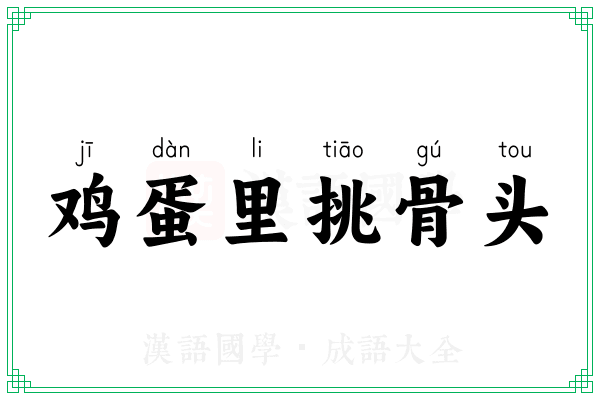 鸡蛋里挑骨头