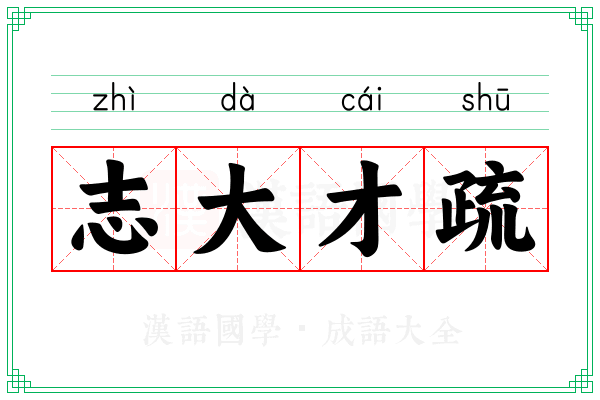 志大才疏 志大才疏