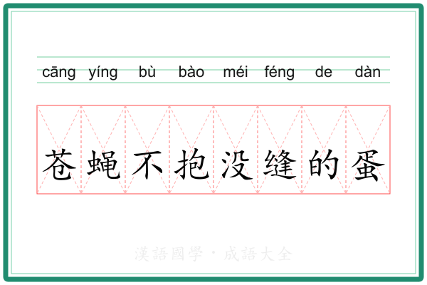 苍蝇不抱没缝的蛋