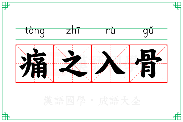痛之入骨