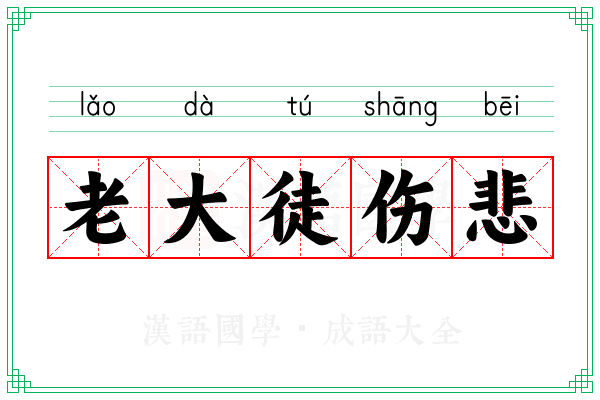 老大徒伤悲