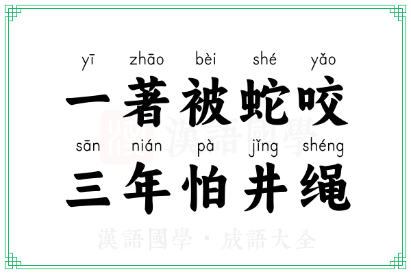 一著被蛇咬,三年怕井绳 一著被蛇咬,三年怕井绳
