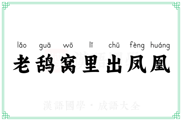 老鸹窝里出凤凰 老鸹窝里出凤凰