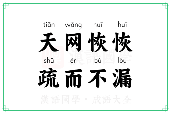 天网恢恢，疏而不漏