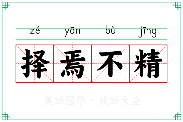 择焉不精