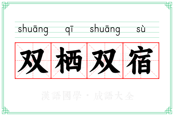 双栖双宿 双栖双宿