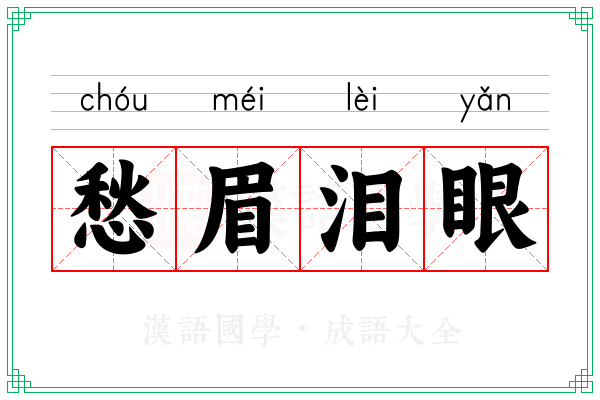 愁眉泪眼 愁眉泪眼