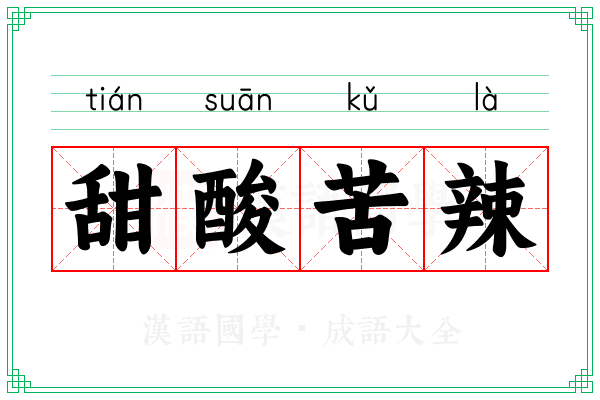 甜酸苦辣 甜酸苦辣