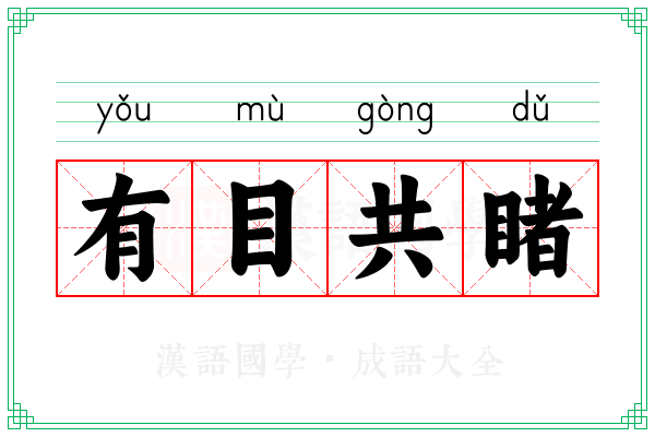 有目共睹 有目共睹