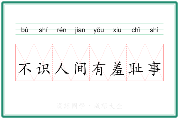 不识人间有羞耻事