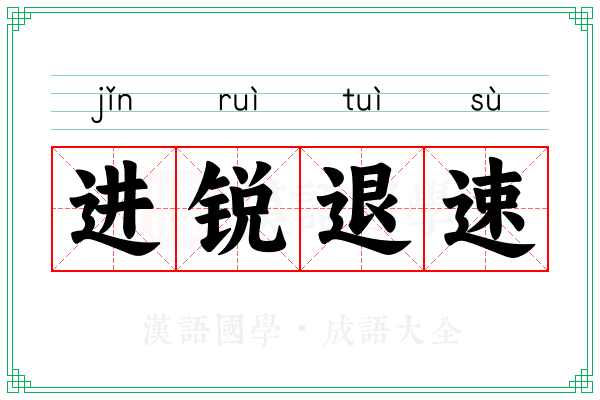 进锐退速 进锐退速