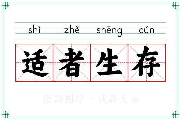 适者生存 适者生存