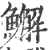 䲒(印刷字体·宋·广韵)