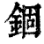 錮(印刷字体·清·康熙字典)