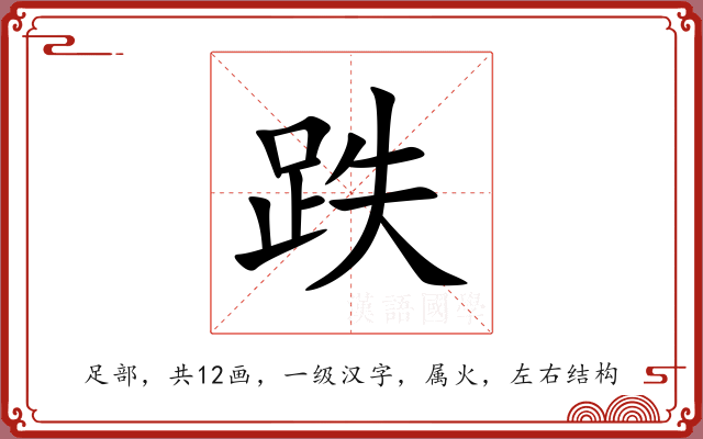 跌